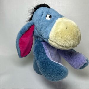 DISNEY Winnie The Pooh EEYORE Plush Soft HAND PUPPET Toy Disney Store 10”